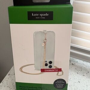 Kate Spade New York Phone Crossbody chain accessory "Heart of Gold" style chain